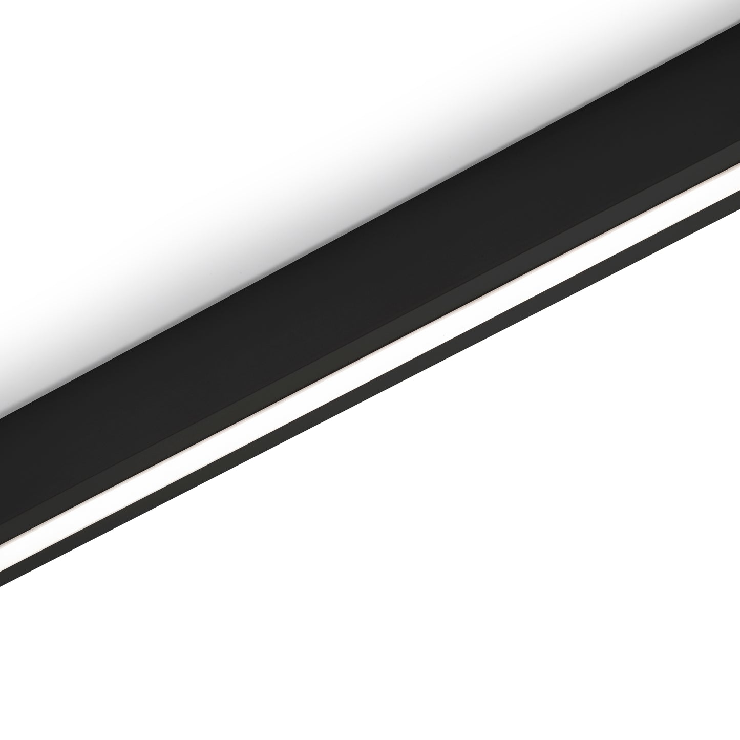 Emuca Kit barra per armadio Luxe, striscia LED 4,5x8 Neonlynx V, sensore di movimento RF Smart e convertitore Smart (24V DC), lunghezza 1.150mm, Luce Bianco calda 2.700K, Tecnoplastica e Alluminio, Nero testurizzato