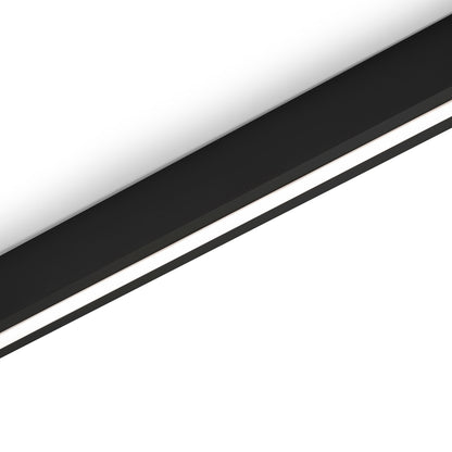 Emuca Kit barra per armadio Luxe, striscia LED 4,5x8 Neonlynx V, sensore di movimento RF Smart e convertitore Smart (24V DC), lunghezza 1.150mm, Luce Bianco calda 2.700K, Tecnoplastica e Alluminio, Nero testurizzato