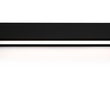 Emuca Kit barra per armadio Luxe, striscia LED 4,5x8 Neonlynx V, sensore di movimento RF Smart e convertitore Smart (24V DC), lunghezza 1.150mm, Luce Bianco calda 2.700K, Tecnoplastica e Alluminio, Nero testurizzato