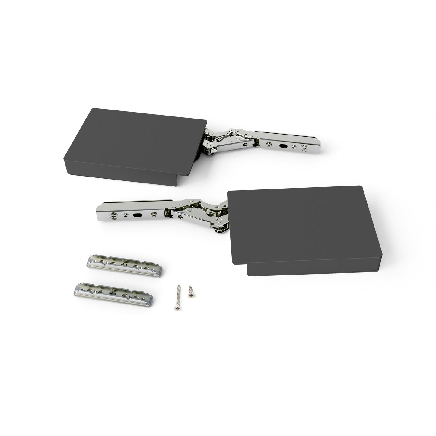 Emuca Braccetto per ante a ribalta verso l'alto Altius Lift, Forza 560-1800 (low=L), Acciaio e tecnoplastica, Grigio antracite