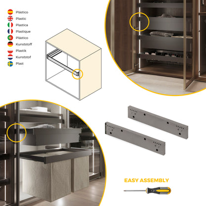 Set di 2 distanziale laterale per telaio Quartz