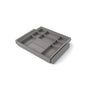 Emuca Kit cassetto organizzatore e telaio regolabile Quartz per armadi, chiusura ammortizzata e estrazione totale, modulo da 60 cm, finitura titanio