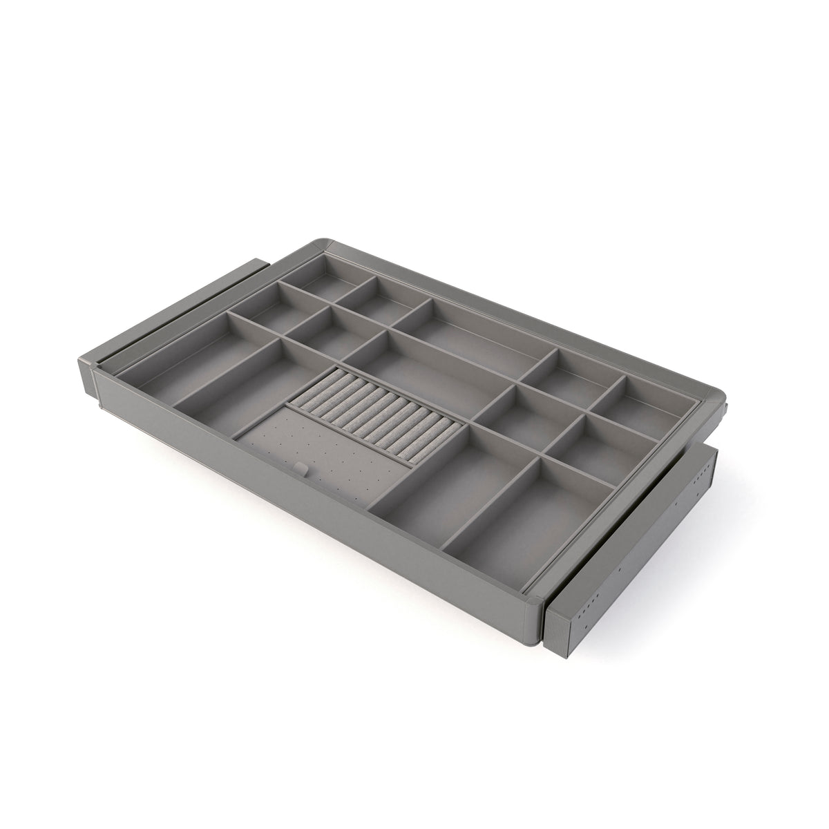 Kit cassetto organizzatore e telaio regolabile Quartz per armadi, chiusura ammortizzata e estrazione totale