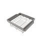 Emuca Kit cassetto in filo metallico e telaio regolabile Quartz per armadi, chiusura ammortizzata e estrazione totale,, modulo da 60 cm, finitura titanio