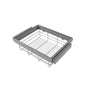 Emuca Kit cassetto in filo metallico e telaio regolabile Quartz per armadi, chiusura ammortizzata e estrazione totale, modulo da 70 cm, finitura titanio
