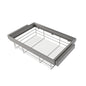Emuca Kit cassetto in filo metallico e telaio regolabile Quartz per armadi, chiusura ammortizzata e estrazione totale, modulo da 80 cm, finitura titanio