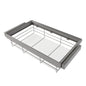 Emuca Kit cassetto in filo metallico e telaio regolabile Quartz per armadi, chiusura ammortizzata e estrazione totale, modulo da 90 cm, finitura titanio