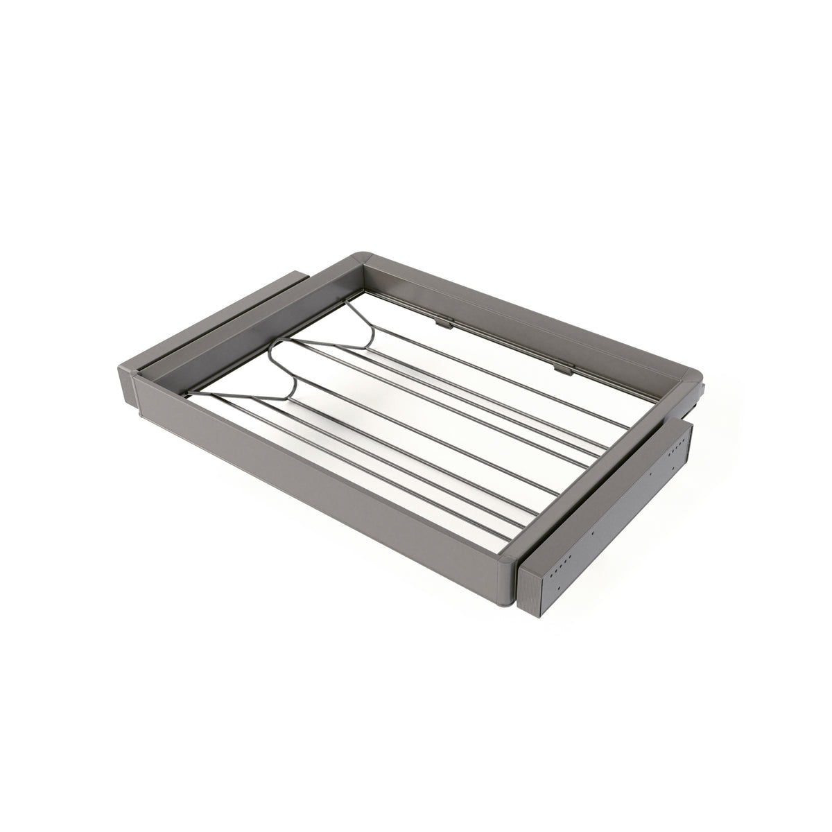 Kit  cassetto portascarpe e telaio regolabile Quartz per armadi, chiusura ammortizzata e estrazione totale