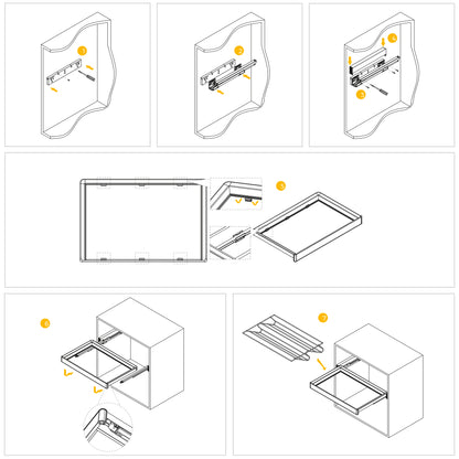 Kit  cassetto portascarpe e telaio regolabile Quartz per armadi, chiusura ammortizzata e estrazione totale