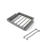 Emuca Kit  portapantaloni a 7 aste e telaio regolabile Quartz per armadi, chiusura ammortizzata e estrazione totale, modulo 60 cm, finitura Titanio