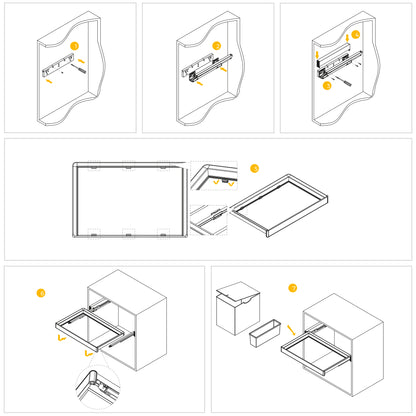 Emuca Kit  vassoio ausiliario, cesto portabiancheria e telaio regolabile Quartz per armadi, chiusura ammortizzata e estrazione totale, modulo 60 cm, finitura Titanio