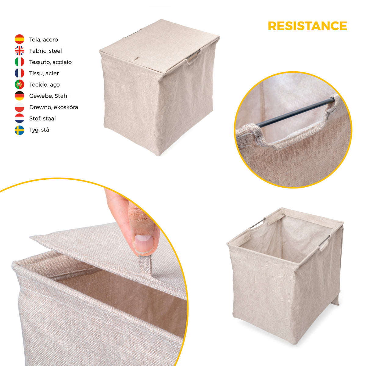 Kit portapantaloni a 7 aste, cestello e telaio regolabile Quartz per armadi, chiusura ammortizzata e estrazione totale
