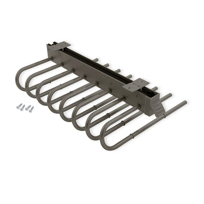 Emuca Portapantaloni estraibile, Sinistro, Acciaio e Tecnoplastica, Titanio