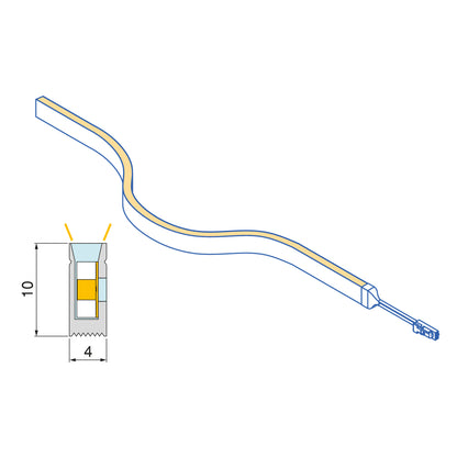 Emuca Kit striscia LED Neonlynx V 4x10 per armadio, Lunghezza 5.000mm, Luce Bianco calda 2.700K, Sensore di movimento RF Smart, Convertitore Smart 60W (24V DC), Tecnoplastica