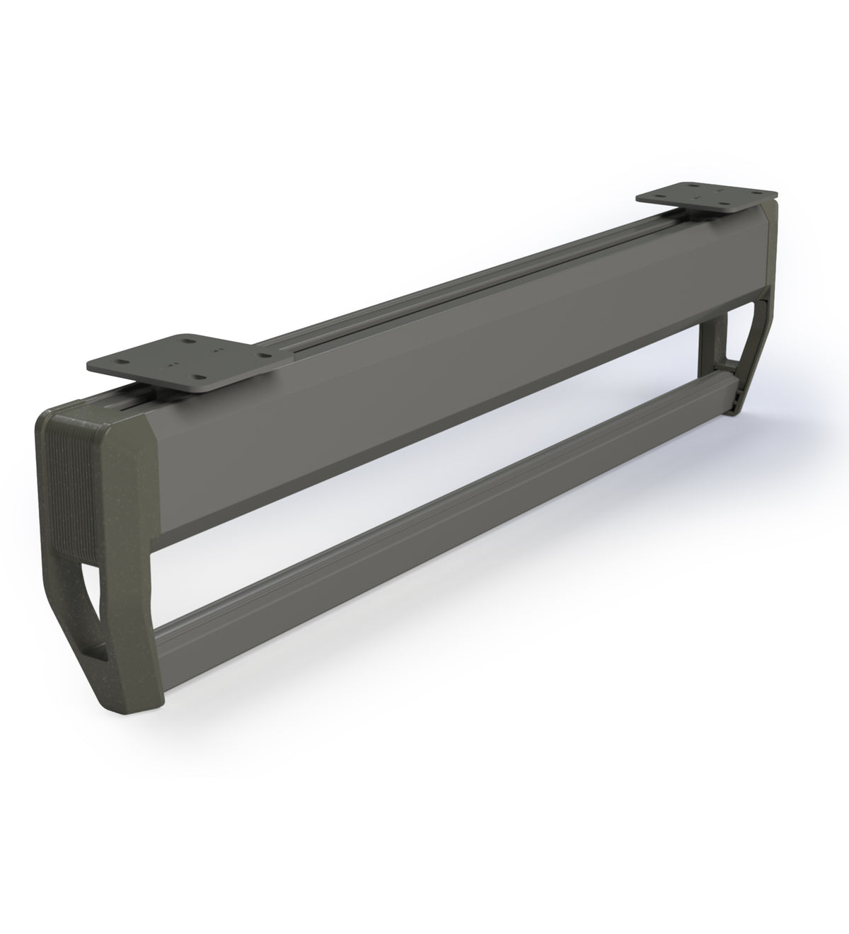 Emuca Appendiabiti con barra estraibile per armadio Quartz, Tecnoplastica e Alluminio, Titanio