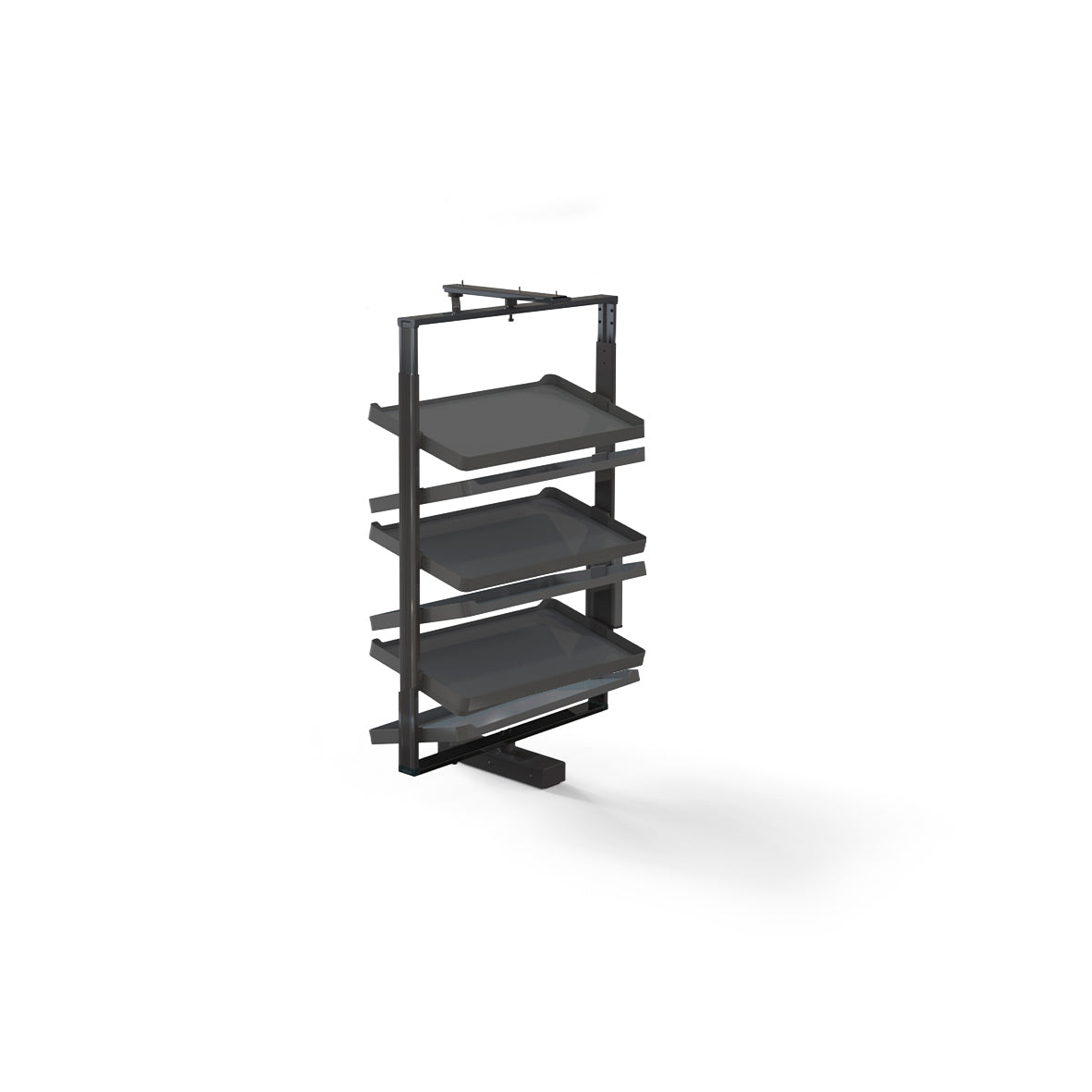 Emuca Porta scarpe girevole per interni armadio Quartz, H1080mm, Modulo 800 mm, Acciaio, Alluminio, Legno, Titanio