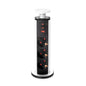 Emuca Multipresa estraibile Vertikal, 3 prese Schuko, 1 USB Tipo A, 2 USB Tipo C, Tecnoplastica e Alluminio, Verniciato bianco