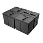 Emuca Contenitori per cassetti da cucina Recycle con coperchio anti-odore, Altezza 266, 3x15 lt, 2x7 lt, Tecnoplastica, Nera