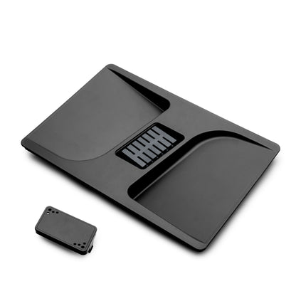 Emuca Contenitori per cassetti da cucina Recycle con coperchio anti-odore, Altezza 266, 1x15 lt, Tecnoplastica, Nera