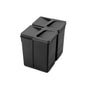 Emuca Kit di contenitori per la raccolta differenziata per cassetti da cucina Recycle Altezza Recycle 266 mm, 2x7 lt, Tecnoplastica, Nera