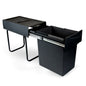 Emuca Recycle 1x20lt per il montaggio sul fondo e l'estrazione manuale in cucina, Tecnoplastica, Nera