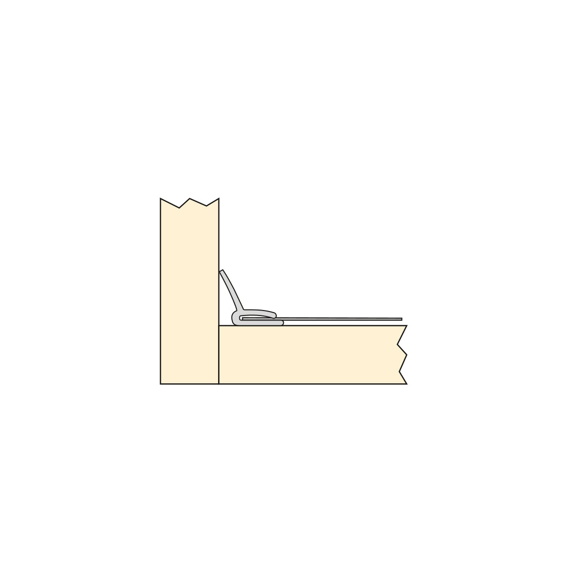 Emuca Fondo sotto lavello, pannello da 16 mm, modulo 600 mm, 568x580 mm, Tecnoplastica e Alluminio, Alluminio naturale