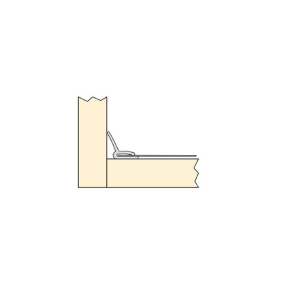 Emuca Fondo sotto lavello, pannello da 16 mm, modulo 600 mm, 568x580 mm, Tecnoplastica e Alluminio, Alluminio naturale