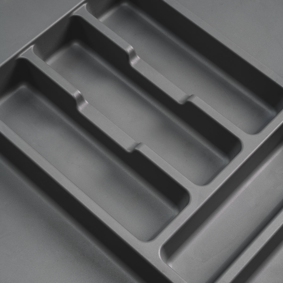 Emuca Portaposate Optima per cassetto universale, modulo 400 mm, Tecnoplastica, Grigio antracite