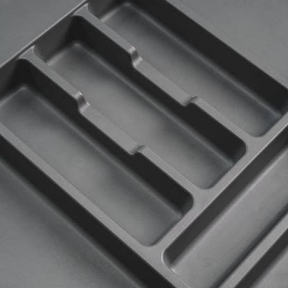 Emuca Portaposate Optima per cassetto universale, modulo 400 mm, Tecnoplastica, Grigio antracite