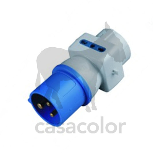 adattatore industriale 220v presa scuko + 2 prese bipasso