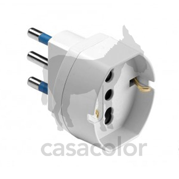 adattatore spina 16A presa 16A schuko 10/16A bipasso