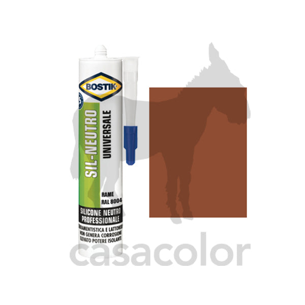 bostik sil neutro silicone neutro rame ral 8004 300 ml