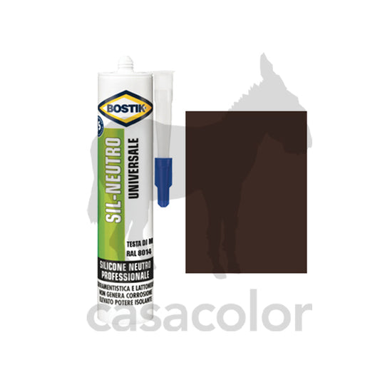 bostik sil neutro silicone neutro testa di moro ral 8014 300 ml