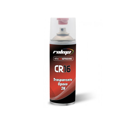 CR 16 trasparente acrilico opaco professionale carrozzeria 2K (BICOMPONENTE) spray 400 ml rolma