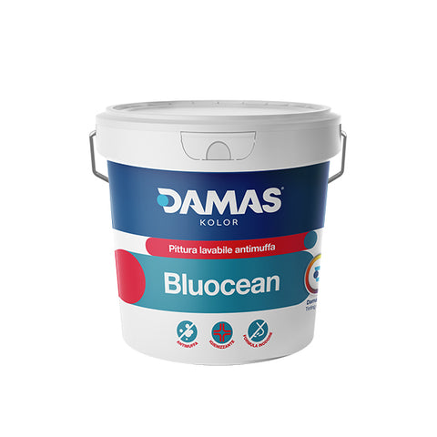 bluocean pittura antimuffa lavabile 2,5 lt damaskolor