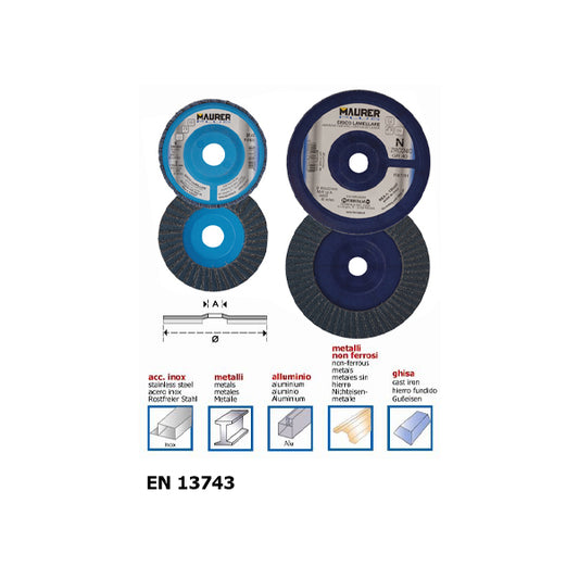 disco lamellare allo zirconio 115mm grana 100