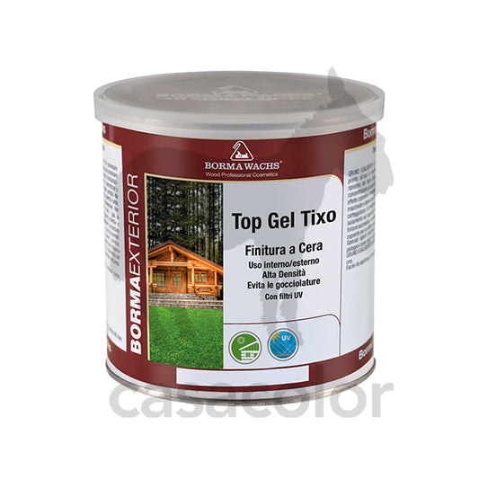 top gel tixo finitura cerata trasparente a solvente per legno 750 ml borma wachs