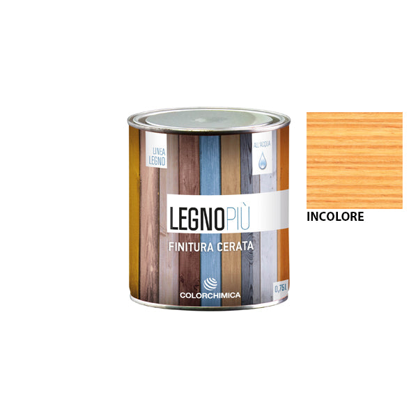 finitura cerata per legno all'acqua per interni ed esterni 750 ml