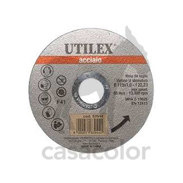 utilex mola disco taglio acciaio inox 115mm x 1mm