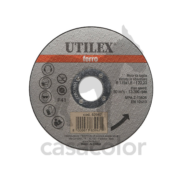 utilex mola disco taglio ferro 115mm x 1mm