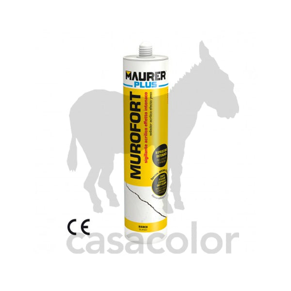 silicone acrilico effetto intonaco bianco murofort maurer plus 310 ml