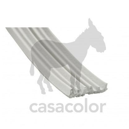 parafreddo per porte e finestre bianco in gomma epdm profilo E 9mm x 5,5mm x 6mt