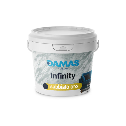 pittura decorativa effetto sabbiato infinity sabbiato oro 1 lt damas kolor