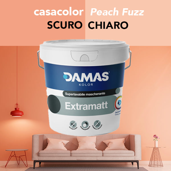 peach fuzz Pittura Superlavabile Superopaca Antiriflesso e Mascherante Extramatt damaskolor