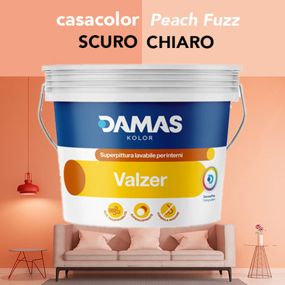 peach fuzz pittura lavabile traspirante ottima copertura valzer paint damaskolor