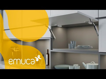 Emuca Braccetto per ante elevabile Altius One, Gamma di forza 1440-2200, Acciaio, Nichelato