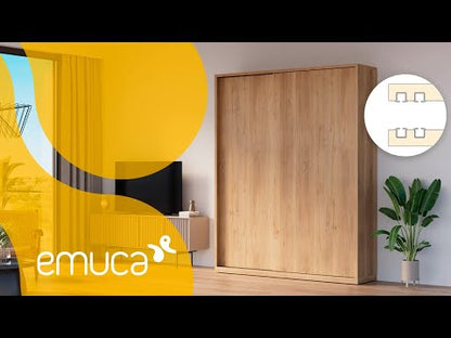 Emuca Kit di ferramenta per armadio 2 con porte scorrevoli e chiusura soft Flow2 con binari incassati 2,35 m, pannelli non inclusi, Verniciato nero