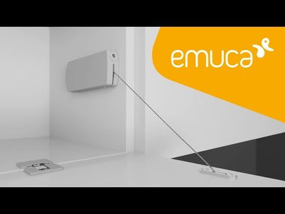 Emuca Microwinch Meccanismo a porta incernierata, 6 kg, Acciaio e Tecnoplastica, Grigia