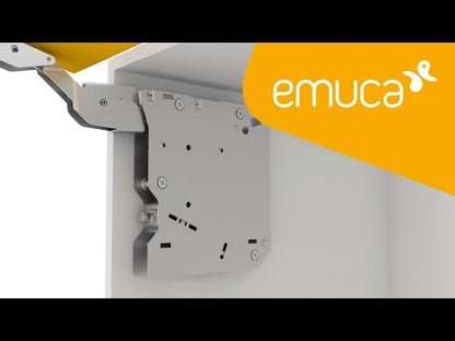 Emuca Set di braccetti per porte sollevabili Agile, 3200 - 9000, Acciaio e Tecnoplastica, Bianca