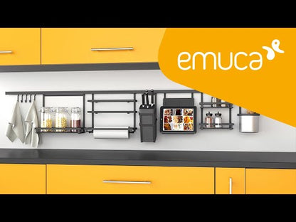 Emuca Titane portautensili da cucina, Acciaio, Grigio antracite